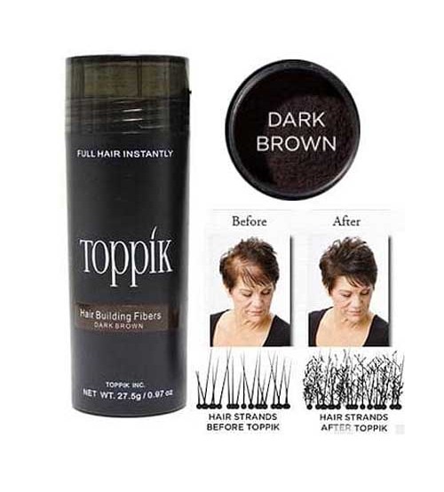 New Toppik Hair Building Fibers Dark Brown 27.5g